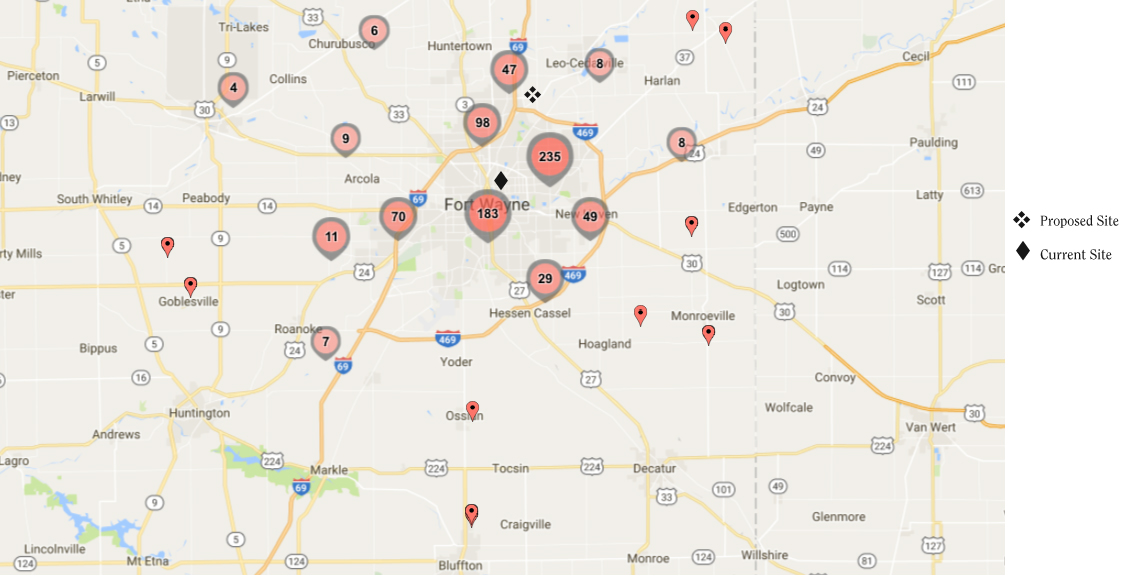 CLHS Student Distribution Map